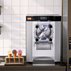 VEVOR Commercial Ice Cream Machine, 12 L/H Yield, 1713W Single Flavor Countertop Hard Serve Ice Cream Maker, 4.5L