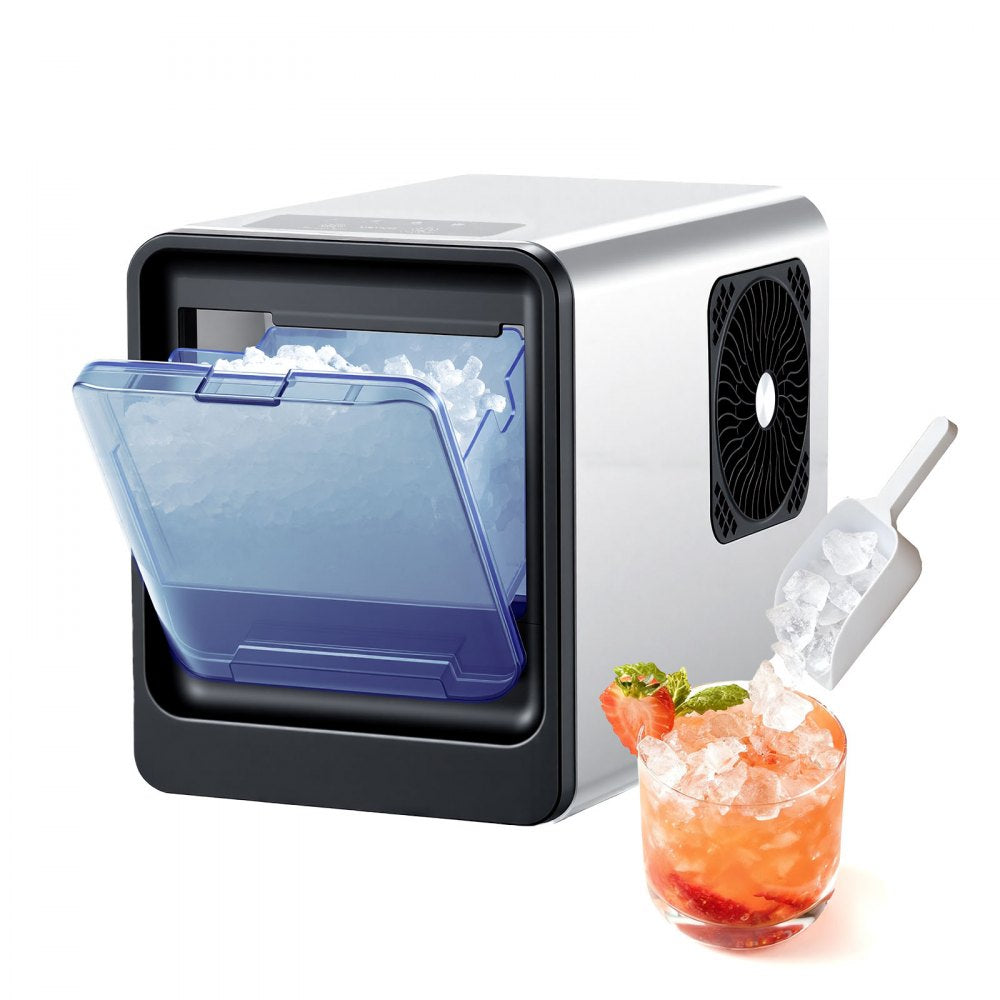 VEVOR Countertop Ice Maker, 33 lbs per Day, Self-Cleaning Portable Machine with Scoop, Drawer-Style Ice Access, Nugget