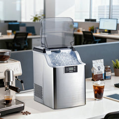 VEVOR Countertop Ice Maker, 44 lbs per Day, Self-Cleaning Portable Machine with Scoop, 4 lbs Ice-Storage Basket, Nugget