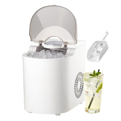 VEVOR Countertop Ice Maker, 7 Cubes Ready in 6 Mins, 26 lbs per Day, Self-Cleaning Portable Machine with Ice Scoop
