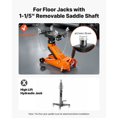 VEVOR Transmission Jack Adapter, 1100 lbs / 0.5 Ton Load Capacity Automotive Transmission Lift Adapter, Heavy-Duty