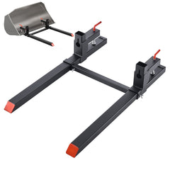 VEVOR Pallet Forks, 2000 lbs Clamp on Pallet Forks, 43-Inch Total Length Heavy-Duty Tractor Fork with Adjustable