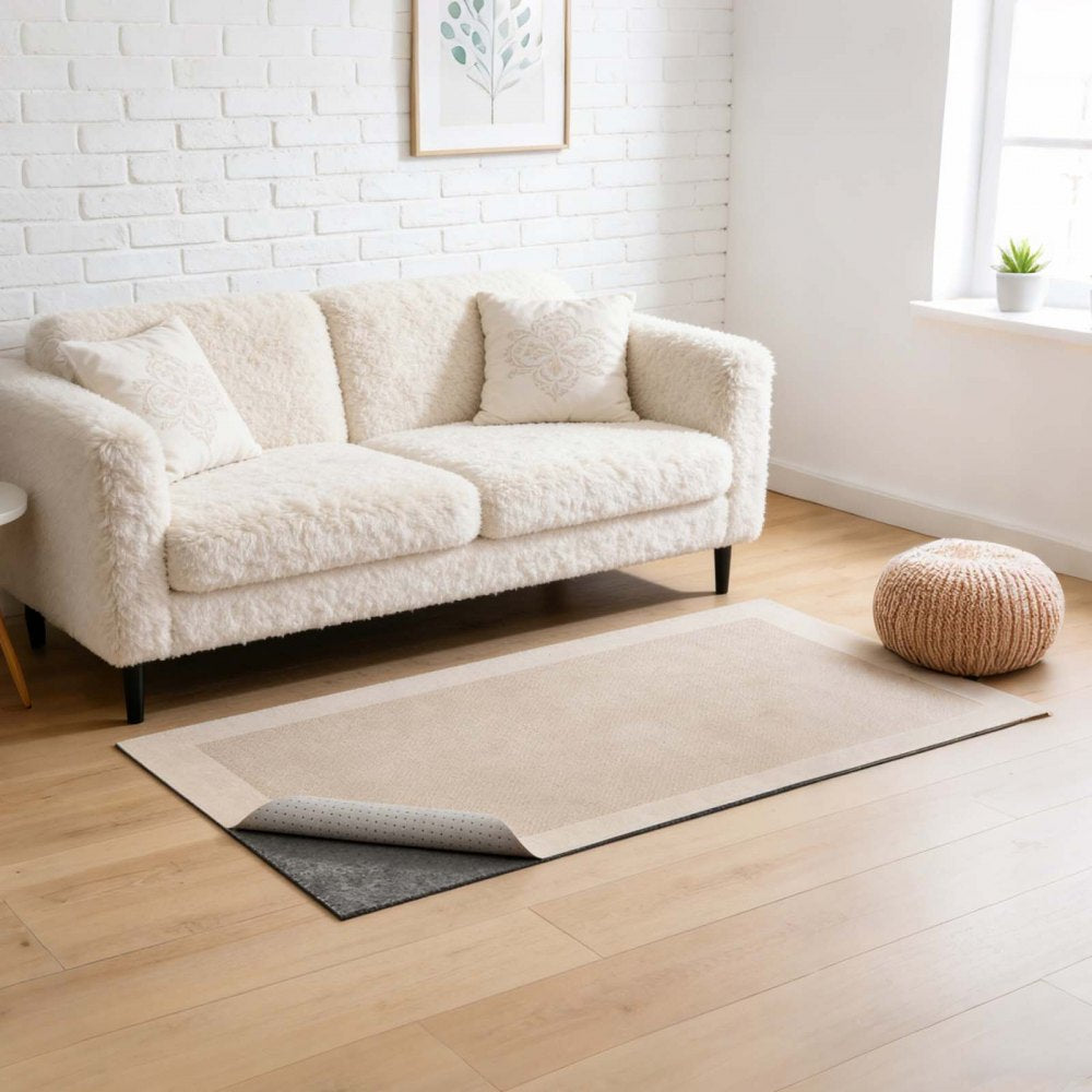 VEVOR Rug Pad 3 x 5 ft, Non-slip Carpet Area Pad, Rug Mat Padding with Dual Surface Felt Cushion & Rubber Gripper