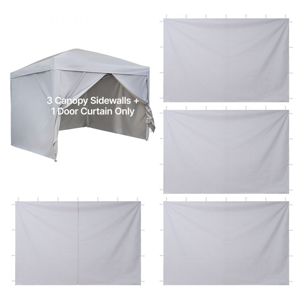 VEVOR Canopy Sidewalls, Fit for 10 x 10 ft Pop Up Canopy Tent, Tent Side Walls with Waterproof and Sunlight Protection