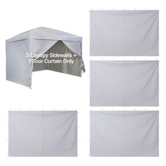 VEVOR Canopy Sidewalls, Fit for 10 x 10 ft Pop Up Canopy Tent, Tent Side Walls with Waterproof and Sunlight Protection