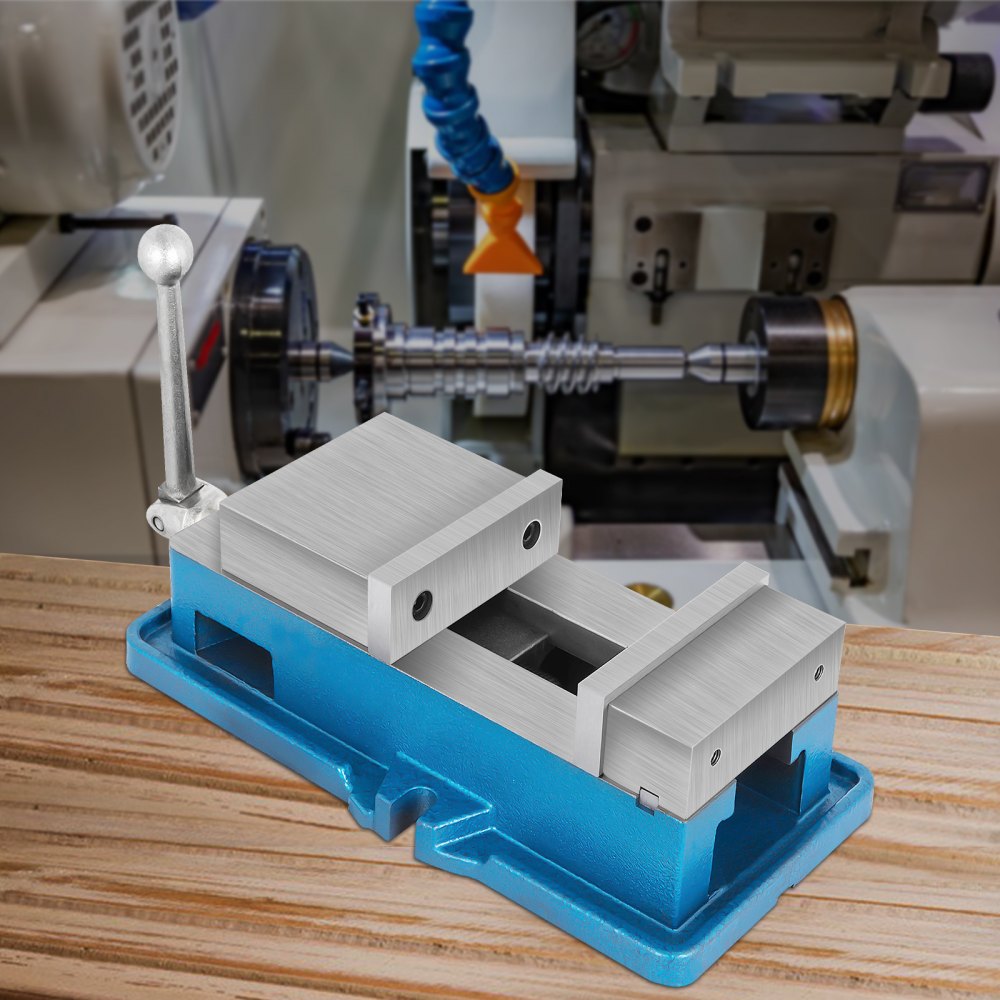 VEVOR Non Swivel Milling Lockdown Vise 4 Inch Precision Bench Clamp 100mm Width Drill Press Clamp 4 Inch Jaw Opening