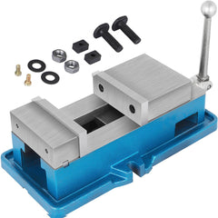 VEVOR Non Swivel Milling Lockdown Vise 4 Inch Precision Bench Clamp 100mm Width Drill Press Clamp 4 Inch Jaw Opening