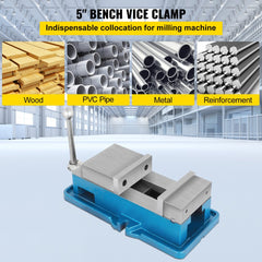 VEVOR 5" Super-Lock Vise For NC/CNC Machines Bench Clamp Vise High Precision, Vise Clamp Vice CNC Vise Lockdown Vise