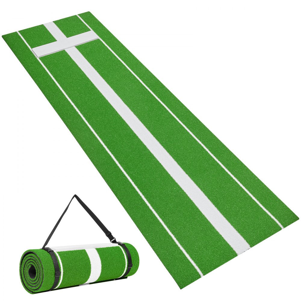 VEVOR Softball Pitching Mat, 10x3 ft Baseball Pitching Rubber Mound, Antifade Turf and Antislip Foam Backing Portable