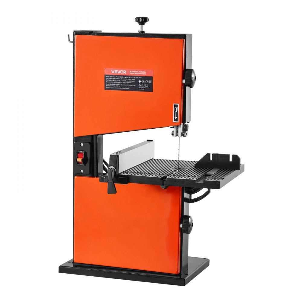 VEVOR Band Saw, 9-Inch, Woodworking Benchtop Bandsaw with 1/2 HP Motor, 3.5-Inch Max Cutting Height, 11.8 x 11.8 in