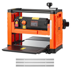VEVOR Thickness Planer, Two Speed, 13-Inch Width Worktable Power Benchtop Planer, Three-Blade, 2000W 23500 RPM Powerful