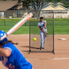VEVOR I Screen Baseball for Batting Cage, 7x4 ft Baseball Softball Safety Screen, Body Protector Portable Batting