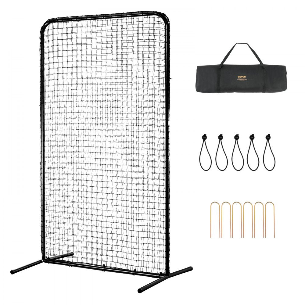 VEVOR I Screen Baseball for Batting Cage, 7x4 ft Baseball Softball Safety Screen, Body Protector Portable Batting
