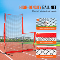 VEVOR L Screen Baseball for Batting Cage, 7x7 ft Baseball & Softball Safety Screen, Body Protector Portable Batting
