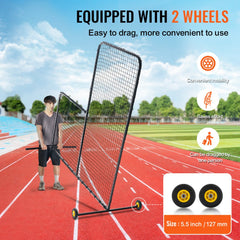 VEVOR L Screen Baseball for Batting Cage, 7x7 ft Softball Safety Screen, Body Protector Portable Batting Screen with