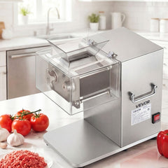 VEVOR Meat Cutting Machine, 850W Commercial Slicer, 5mm Heavy Duty Stainless Steel Blade Shredder for Boneless Meat