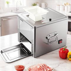 VEVOR Meat Cutter Machine, 550W Meat Slicer, 350 lb/h Commercial Meat Cutting Machine, Stainless Steel, 3.5 mm