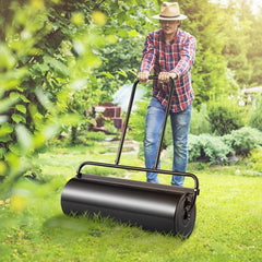 VEVOR Lawn Roller, 17 Gallon Sand/Water Filled Yard Roller, Steel Sod Roller with Easy-turn Plug and U-Shaped Ergonomic