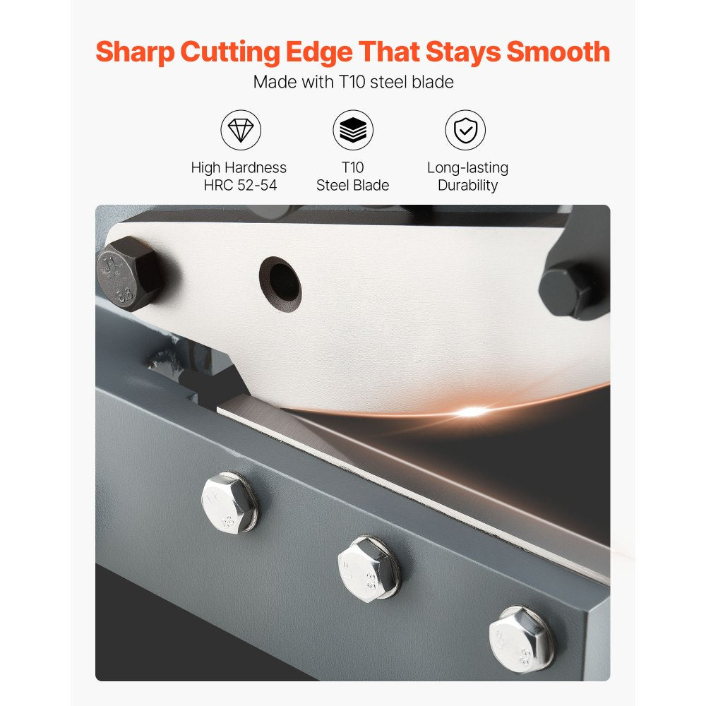 VEVOR Sheet Metal Shear, 6 in Manual Hand Plate Shear, Heavy Duty Mounting Type Sheet Cutter with Solid Steel Frame