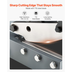 VEVOR Sheet Metal Shear, 6 in Manual Hand Plate Shear, Heavy Duty Mounting Type Sheet Cutter with Solid Steel Frame