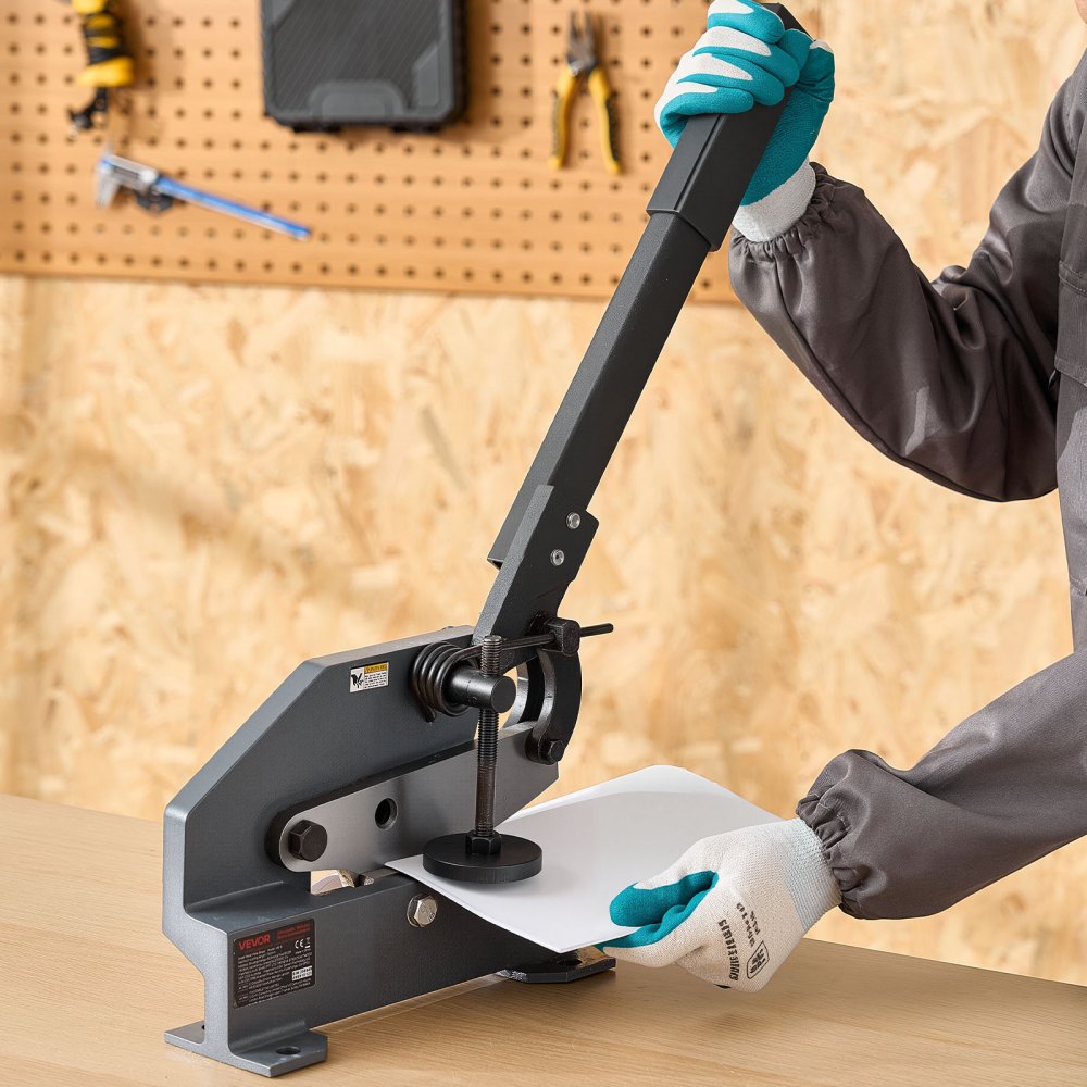 VEVOR Sheet Metal Shear, 6 in Manual Hand Plate Shear, Heavy Duty Mounting Type Sheet Cutter with Solid Steel Frame