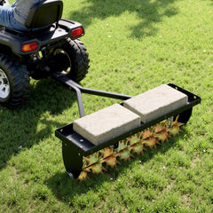 VEVOR Tow Behind Plug Aerator, 32 in Lawn Spike Aerator with Universal Hitch, Heavy Duty & Rust-Resistant, Pull Behind