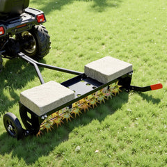 VEVOR Tow Behind Plug Aerator, 40 in Lawn Spike Aerator with Universal Hitch, 150lbs Weight Capacity, Heavy Duty &