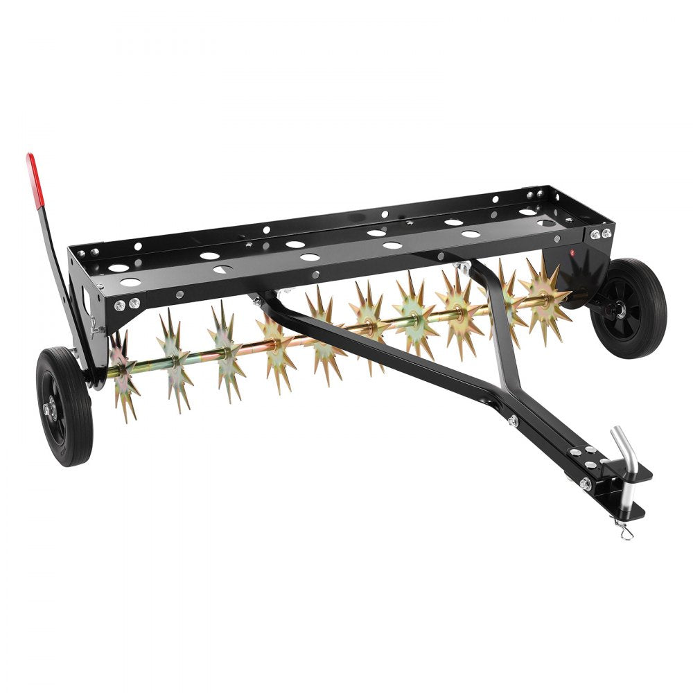 VEVOR Tow Behind Plug Aerator, 40 in Lawn Spike Aerator with Universal Hitch, 150lbs Weight Capacity, Heavy Duty &