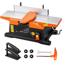 VEVOR Spiral Benchtop Jointer, 6 in, 2 HP 12000 RPM Bench Top Wood Jointer, with 12-Blade Spiral Cutterhead, Up to 1/8