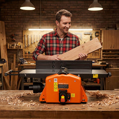 VEVOR Spiral Benchtop Jointer, 8 Inch, 2 HP 8500 RPM Bench Top Wood Jointer, with 18-Blade Spiral Cutterhead