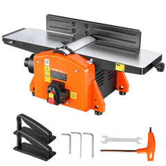 VEVOR Spiral Benchtop Jointer, 8 Inch, 2 HP 8500 RPM Bench Top Wood Jointer, with 18-Blade Spiral Cutterhead