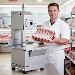 VEVOR Commercial Electric Meat Bandsaw, 2200W Stainless Steel Countertop Bone Sawing Machine, Workbeach 18.5" x 20.9"
