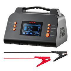 VEVOR Smart Battery Charger 20A 6V 12V 24V for Lithium LiFePO4 Lead-Acid, Compatible with Car Lawn Mower ATV Compact