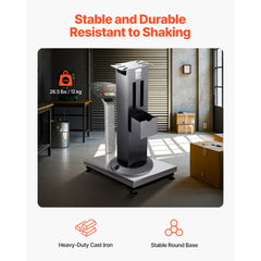 VEVOR Bench Grinder Stand, Heavy-Duty Bench Grinder and Vise Floor Pedestal with 11" x 6.7" Mounting Plate, Grinding