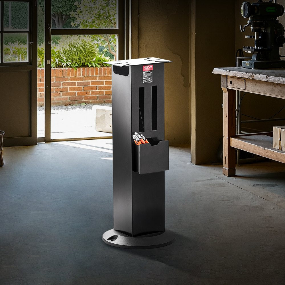 VEVOR Bench Grinder Stand, Heavy-Duty Bench Grinder and Vise Floor Pedestal with 11" x 6.7" Mounting Plate, Grinding