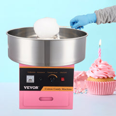 VEVOR Electric Cotton Candy Machine, 1000W Candy Floss Maker, Commercial Cotton Candy Machine with Stainless Steel