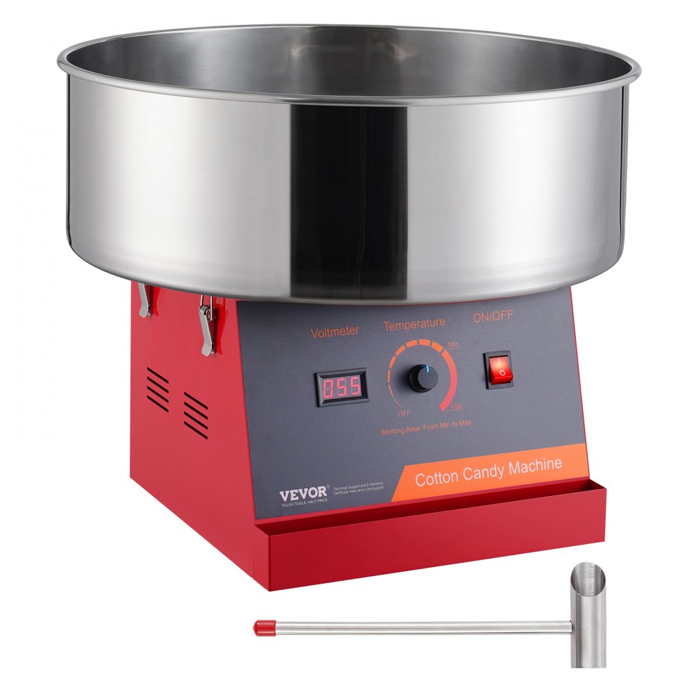 VEVOR Electric Cotton Candy Machine, 1000W Candy Floss Maker, Commercial Cotton Candy Machine with Stainless Steel