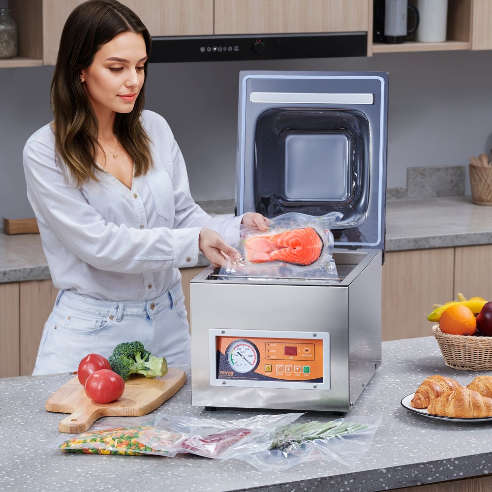 VEVOR Chamber Vacuum Sealer, 260W Sealing Power, Vacuum Packing Machine for Wet Foods, Meats, Marinades and More