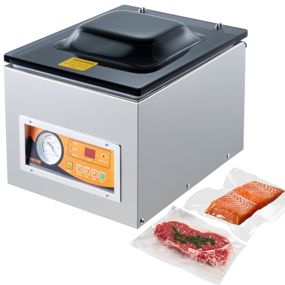 VEVOR Chamber Vacuum Sealer, 260W Sealing Power, Vacuum Packing Machine for Wet Foods, Meats, Marinades and More