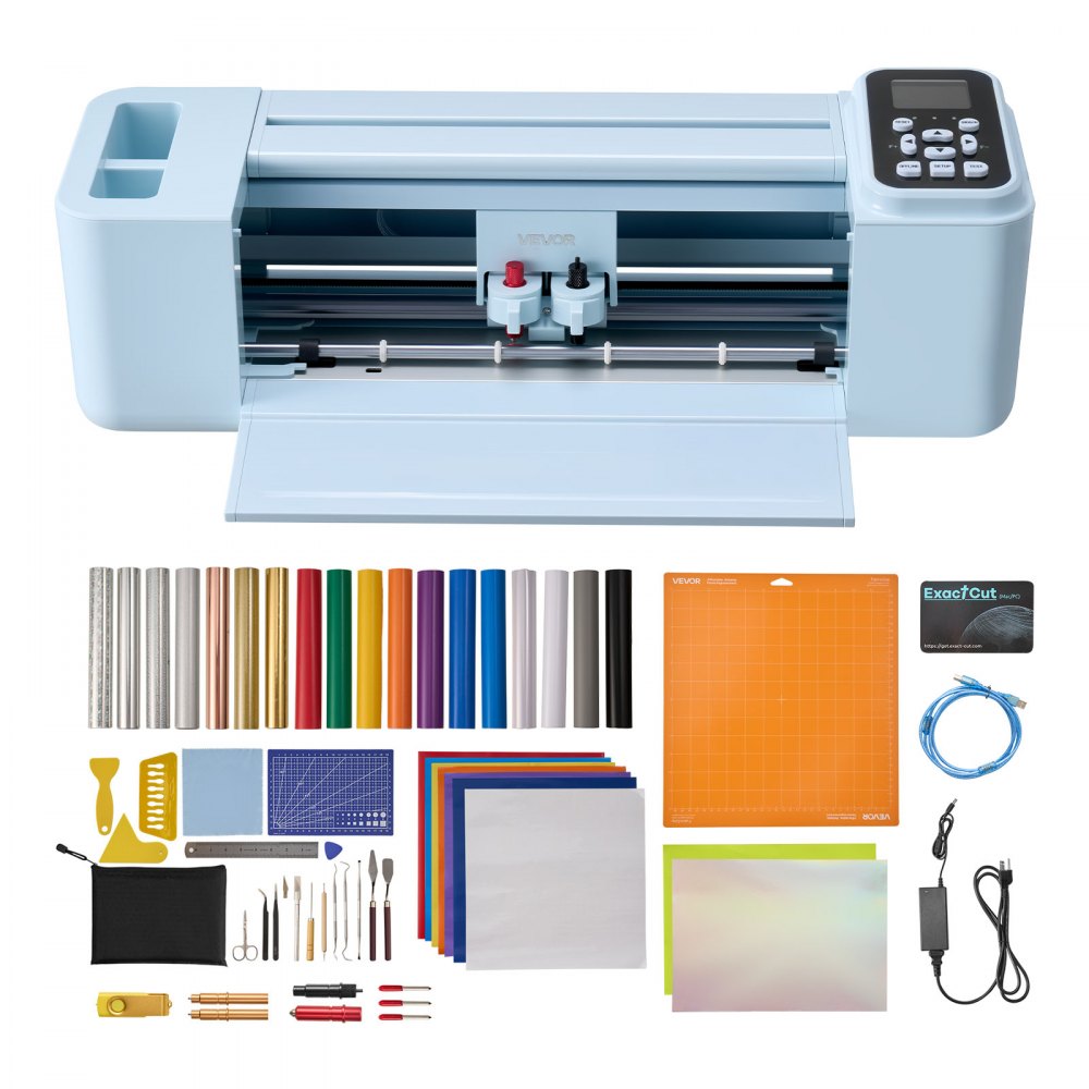 VEVOR Vinyl Cutting Machine, 12 in, Button and Screen Controlled Vinyl Cutter with Materials and Tool Kit, 20000+
