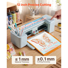 VEVOR Vinyl Cutting Machine, 12 in, Button-Controlled Vinyl Cutter, 20000+ Built-in Design Resources, Compatible with