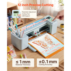 VEVOR Vinyl Cutting Machine, 12 in, Touchscreen-Controlled Vinyl Cutter, 20000+ Built-in Design Resources, Compatible