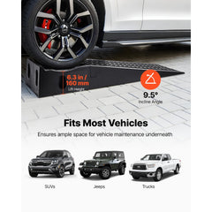 VEVOR Car Ramps, 2 PCS 13000 lbs GVW Capacity, 6.3 in Lift Height, Portable High Profile Car Service Ramps for Home
