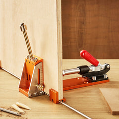 VEVOR Pocket Hole Jig Kit, 34 Pcs Pocket Hole Jig System with 11" C-clamp, Fixture, Step Drills, Wrenches, Drill Stop