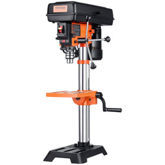 VEVOR Benchtop Drill Press, 3.2 Amp, 5-Speed Adjustable Drill Press with 650/1050/1800/2350/3100 RPM, 10-inch Swing