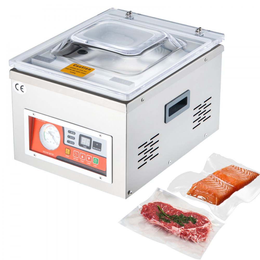 VEVOR Chamber Vacuum Sealer, 260W Sealing Power, Vacuum Packing Machine for Wet Foods, Meats, Marinades and More