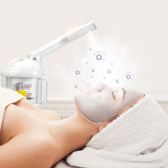 VEVOR Hair Steamer, 2-in-1 Professional Hair & Facial Steamer with Detachable Bonnet Hood, Nano Ionic & UV Ozone Face