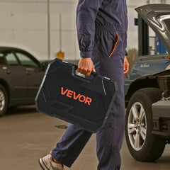 VEVOR Socket Set, 86 Pieces, 3/8 & 1/4 & 1/2 inch Drive Socket and Ratchet Set, SAE and Metric, Mechanic Tool Kit with