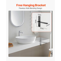 VEVOR T Shelf Brackets 2 Pcs, 200 lbs/90 kg Weight Capacity, 12x2.89x12 in / 304.8x73.5x304.8 mm, Solid Steel Heavy
