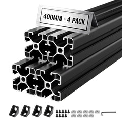 VEVOR 4PCS 4040 Aluminum Extrusion Profile, 15.75 Inch 400 mm, T Slot European Standard Anodized Linear Rail